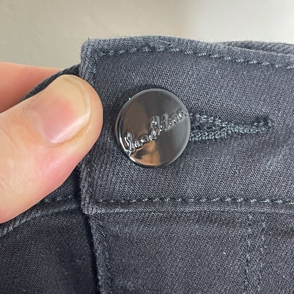 Sam Edelman The Stiletto Boot High Rise Boot Cut Jeans With Fringe Size 27 Women - Picture 8 of 11